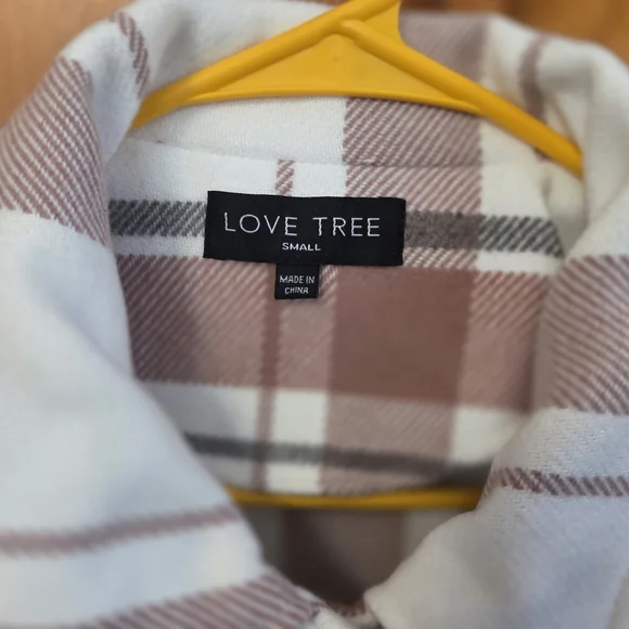 Love Tree White and Brown Plaid Shirt - Picture 2 of 3